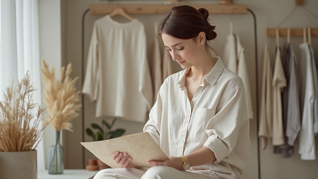 Close-up of natural fabric textures in warm beige and soft gray tones, showing tactile materials used in harmonious interior design