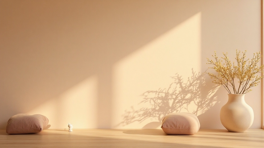 Detail shot of warm earth-tone accent wall with soft peach and warm gray layering creating subtle visual interest and comfort